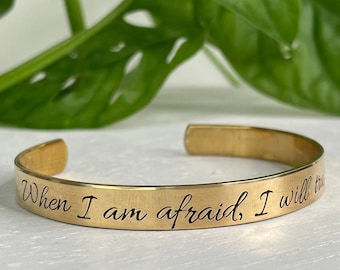 When I Am Afraid, I Will Trust In You | Psalm 56:3 | Scripture Bracelet | Christian Gift for Women | Encouragement | Confirmation Bracelet