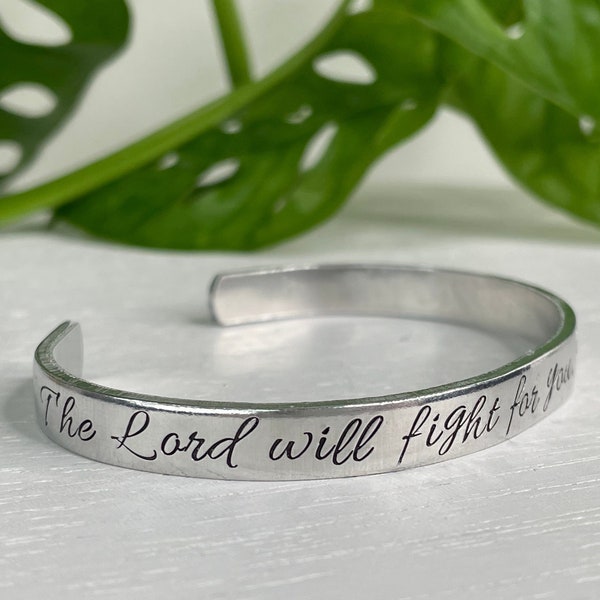 The Lord Will Fight For You. You Need Only Be Still | Exodus 14:14 | Bible Verse Bracelet | Scripture Bracelet | Christian Gift for Her