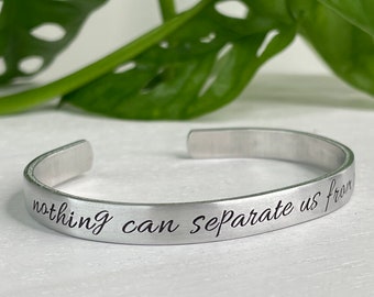 Nothing Can Separate Us From the Love of God | Romans 8:38-39 | Scripture Bracelet | Encouragement Gift | Prophetic Jewelry | Christian Gift