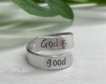 God is Good Ring | God is Good All The Time | Scripture Ring | Christian Friend Gift | Bible Study Group Gift | Christian Girl Gift |