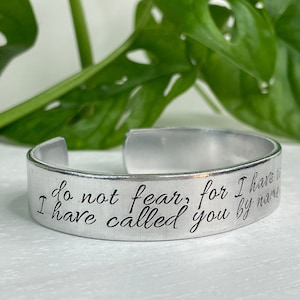 Isaiah 43:1 Do Not Fear for I Have Redeemed You I Have Called You By Name | Scripture Bracelet | Christian Encouragement Gift | Bereavement