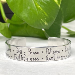 Fruits of The Spirit | Love Joy Peace Patience Kindness | Galatians 5:22 | Scripture Bracelet | Christian Encouragement Gift