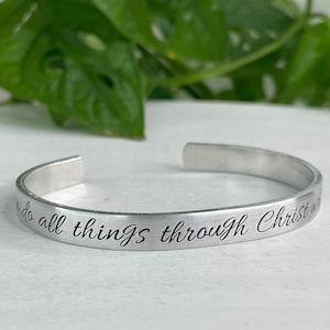 Philippians 4:13 | I Can Do All Things Through Christ Who Strengthens Me | Bible Verse Bracelet | Christian Jewelry | Confirmation Gift