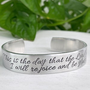 This is the Day That the Lord Has Made | Psalm 118:24 | Scripture Bracelet | Christian Encouragement | Baptism Gift | Prophetic Jewelry |