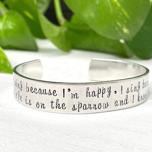 His Eye is on the Sparrow | Bible Verse Bracelet | Hymn Gift | Christian Gift | Bereavement | Christian Encouragement Gift for Friend