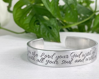Love the Lord Your God With All Your Heart and With All Your Soul And With All Your Mind | Matthew 22:37 | Christian Scripture Bracelet