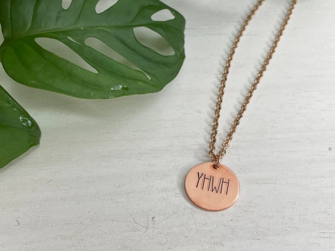 YHWH Necklace Names of God Necklace Christian Necklace Dainty Necklace