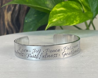 Fruits of The Spirit | Love Joy Peace Patience Kindness | Galatians 5:22 | Scripture Bracelet | Christian Encouragement Gift