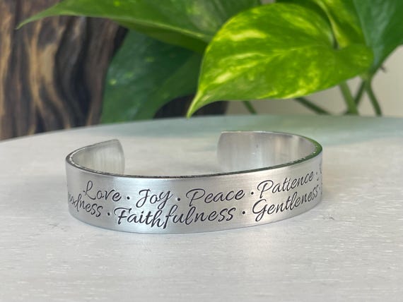 Fruits of The Spirit | Love Joy Peace Patience Kindness | Galatians 5:22 | Scripture Bracelet | Christian Encouragement Gift