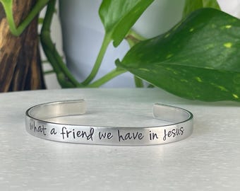 What A Friend We Have In Jesus | Scripture Bracelet | Hymn Jewelry | Christian Friend | Christian Gift