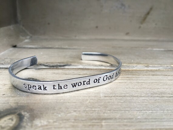 Acts 429 Speak The Word Of God Boldly Scripture Bracelet Encouragement Gift Baptism Gift Christian Gift Small Group Gift