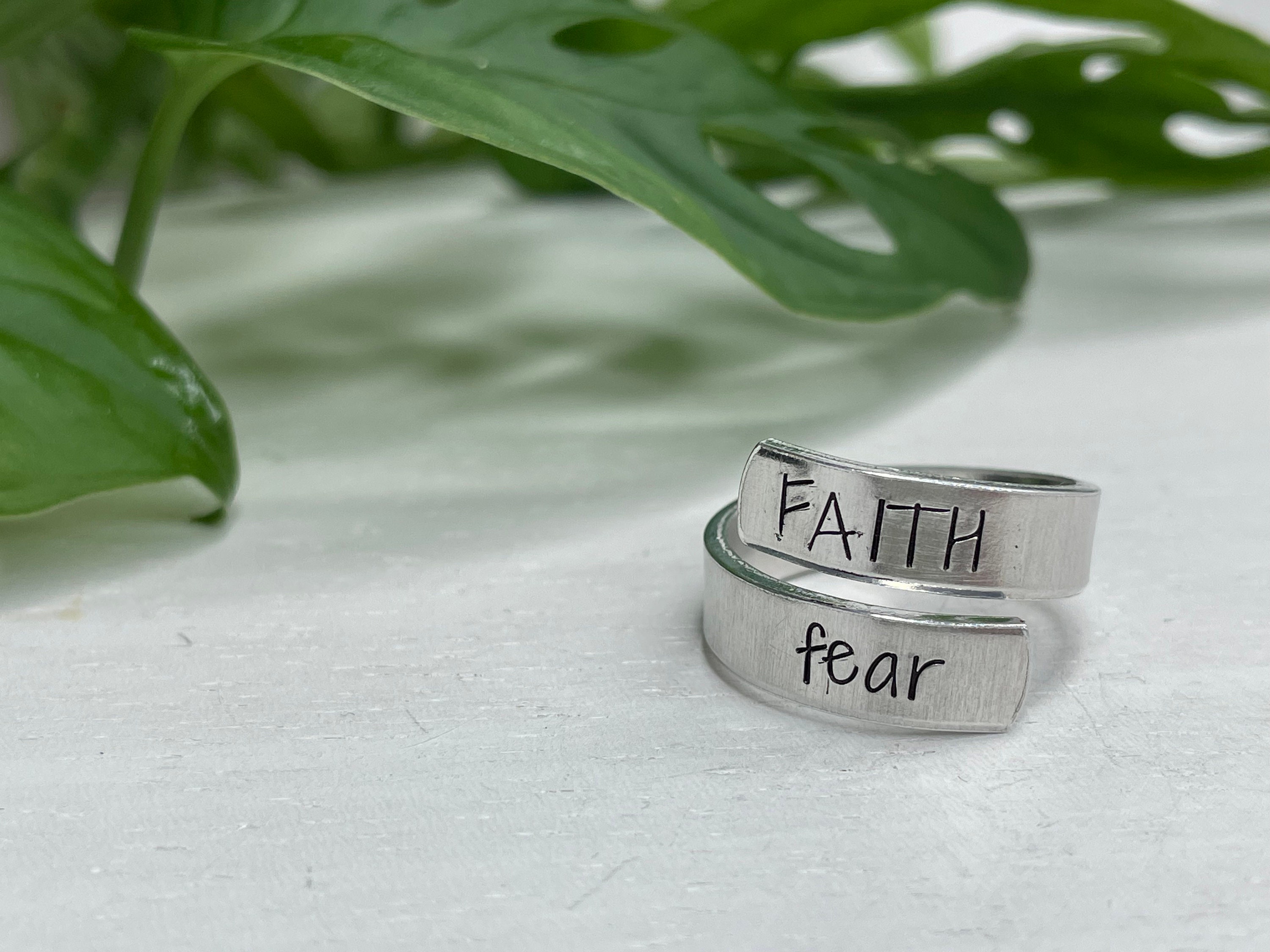 Faith Over Fear Ring | Faith Over Fear Psalm 112 | Scripture Ring ...