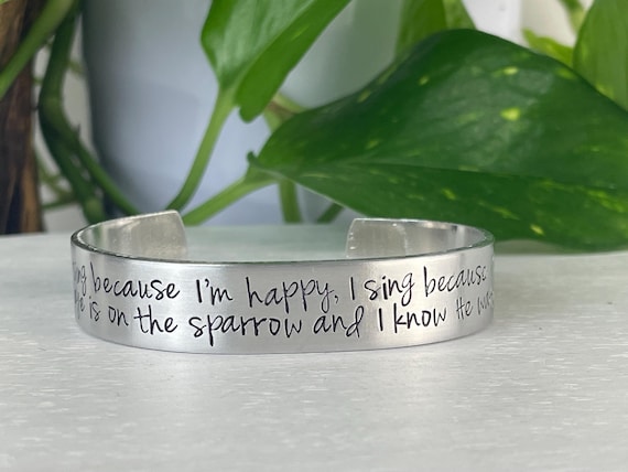 His Eye is on the Sparrow | Bible Verse Bracelet | Hymn Gift | Christian Gift | Bereavement | Christian Encouragement Gift for Friend