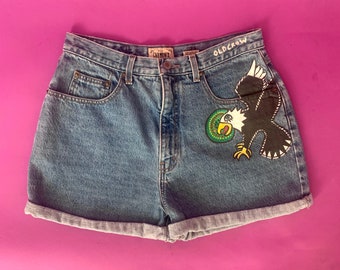 Painted Denim Shorts | Etsy Hong Kong