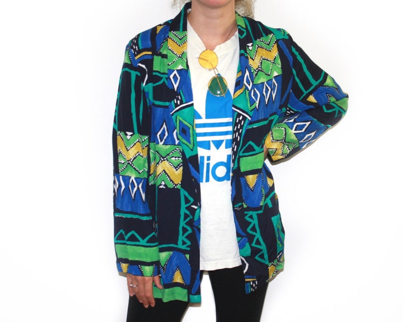 back print 90s 90s clothing front print blue and green back print 90s 90s clothing front print blue and green