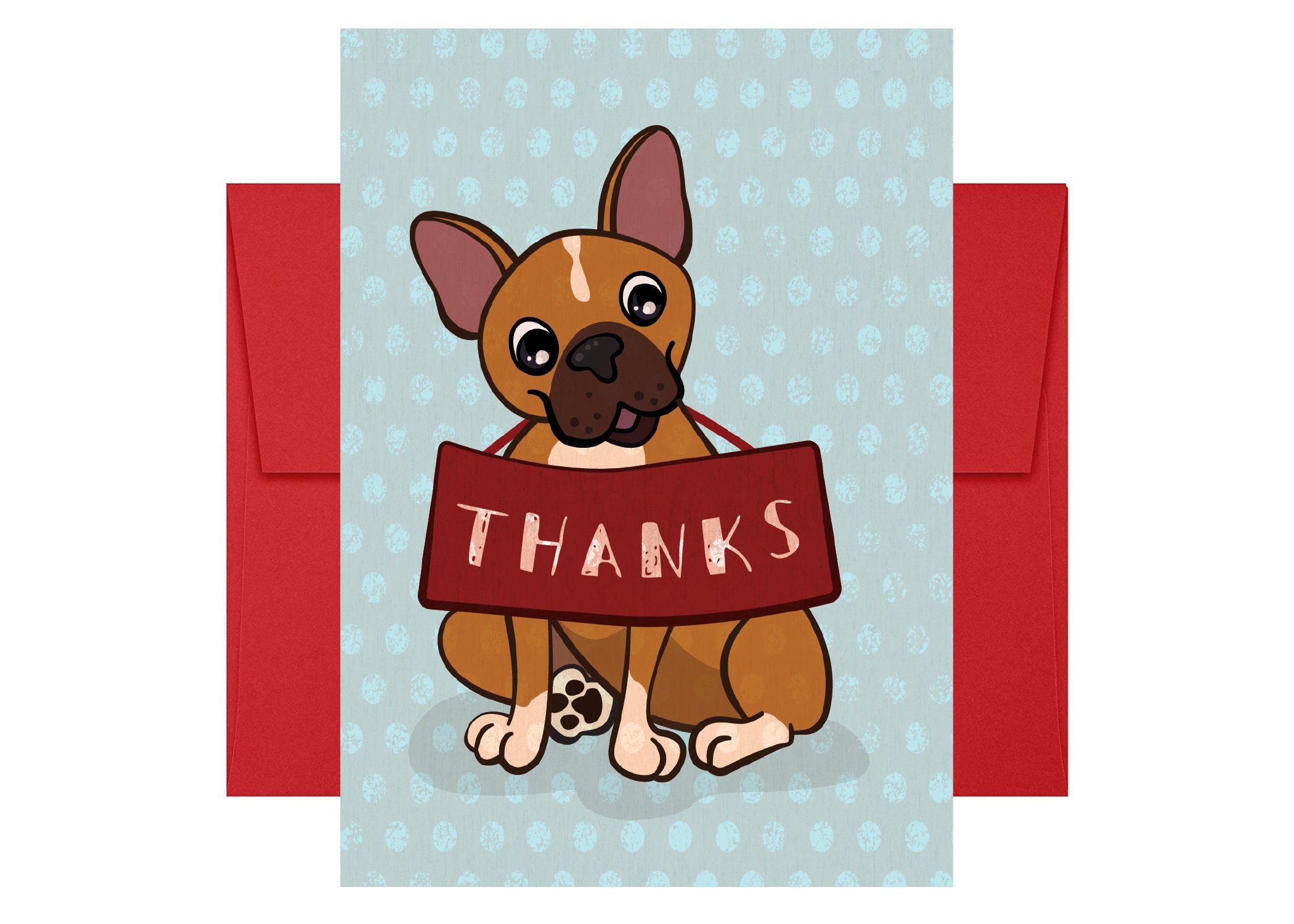 French Bulldog Thank You Notes. One Card or a Set of 6 or 10. | Etsy