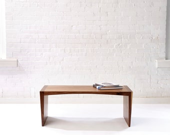 Simple Bench - Minimal Modern Solid Walnut Bench