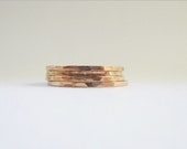 1 x Rose Gold filled hammered Stacking Ring Fine Handmade Delicate Australia Bridesmaid