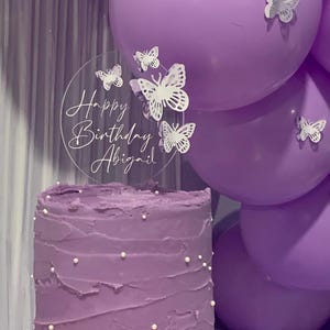 Custom Acrylic Cake Topper, Acrylic Topper, Cake Topper, Custom Cake Topper, Custom Birthday Cake Topper, Custom Party Cake Topper