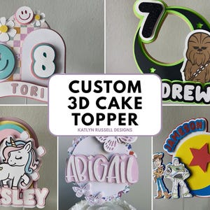 Custom Cake Topper, Custom 3D Cake Topper, Custom Party Decor
