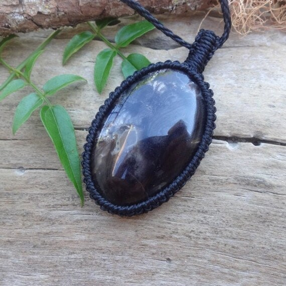 Black Agate Onyx Necklace /protection 