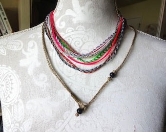 Adjustable metallic macrame cord for pendant necklace, custom size and color, single metallic cord for pendants, thread cord, necklace cord