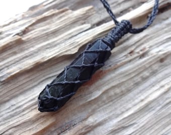 Collier en cristal de tourmaline noire