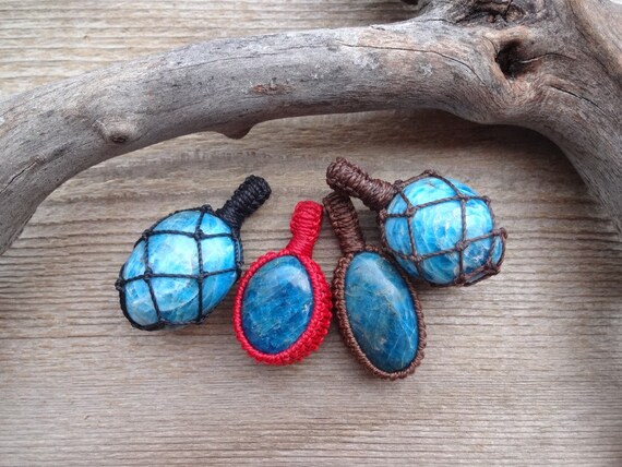Macrame Aqua marine, Touramalated Moon stone, Apatite, & Blue Quartz neckalace. il_340x270.4251330907_995s.jpg main image 3