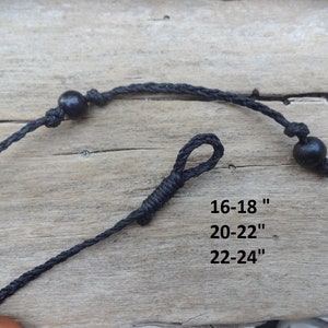 Waterproof Necklace,black Braided Cord Necklace, Mens Black Choker, Necklace  for Pendant, Surfer Choker, Custom Sized Choker, Hypoallergenic 