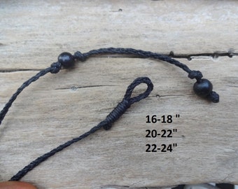 Adjustable macrame cord for pendant necklace - custom size and color