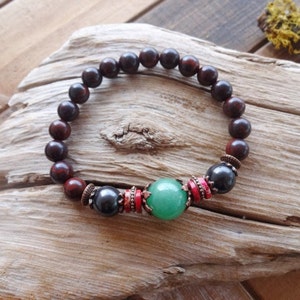 Blood Stone, Shungite, Aventurine, Ocean Jasper protection bracelet