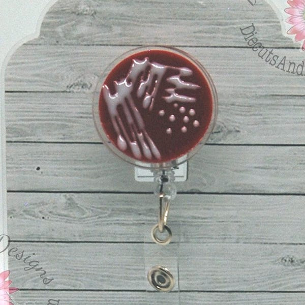 Microbiology Culture Plate Badge Reel: Lab Week Gift, Tech Gift