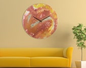 34 ""Extra große Uhr für die Wand mit moderner Beleuchtung, große runde Wandkunst mit Beleuchtung, große Wanduhr mit Beleuchtung, kreisförmige Wandkunst."