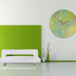 35 Inch Extra Large Wall Clock Modern Lighting, Large Circular Wall Clock With Lights, Glass Clock Large Round Wall Art with Lighting