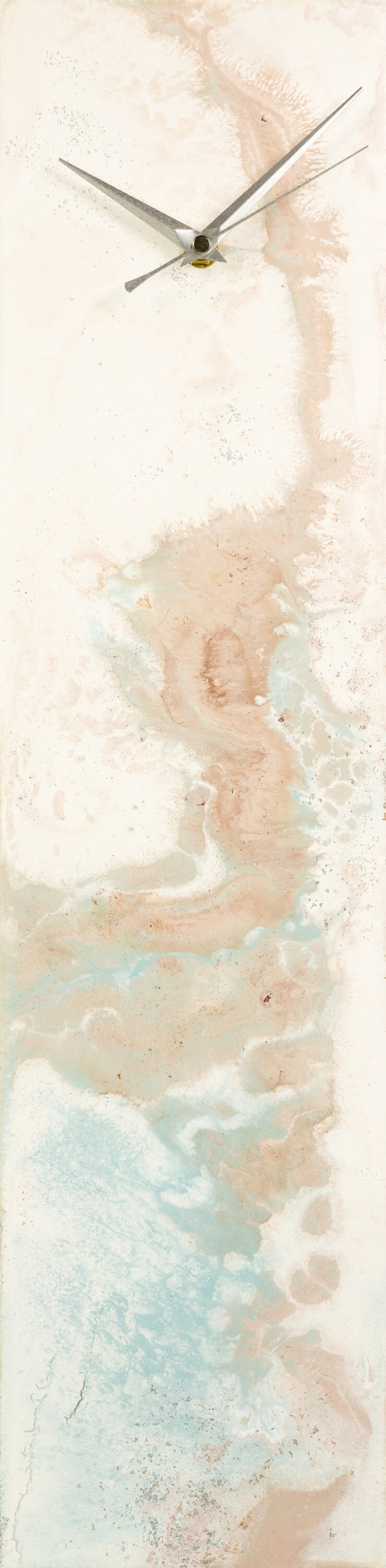 Blue and White Modern Wall Clock Unique Home Decor Glass Wall Etsy