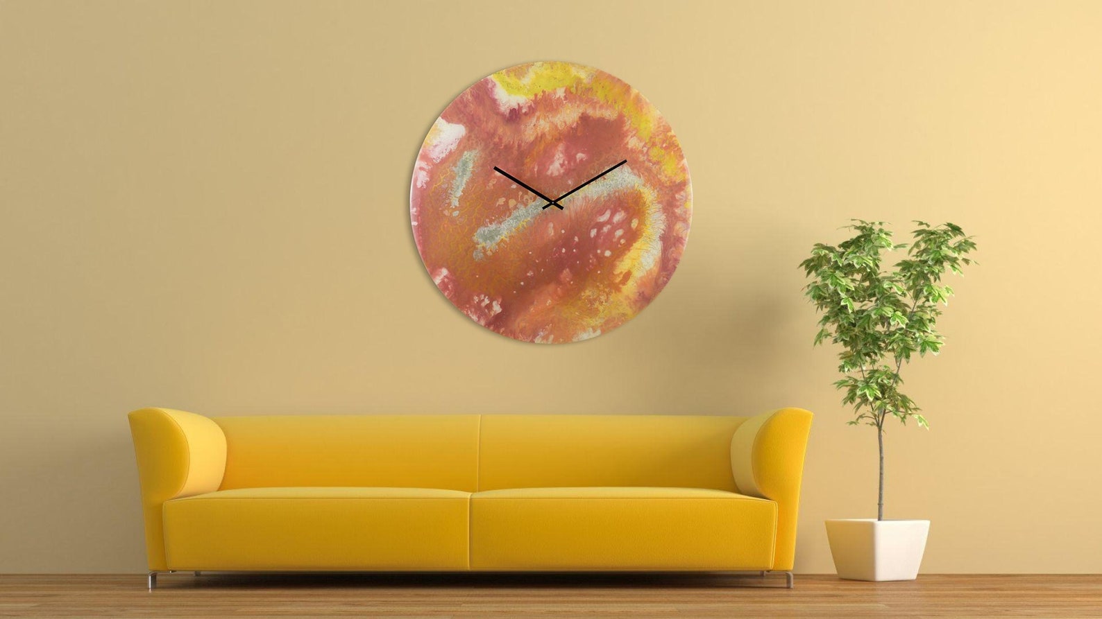 34 Extra Large Clock for Wall With Modern Lighting Big Etsy