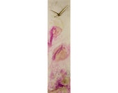 Reloj de pared de lujo blanco y rosa decoración moderna del hogar, reloj de pared de vidrio único regalo de San Valentín para ella, reloj de vidrio de cocina de arte de oficina