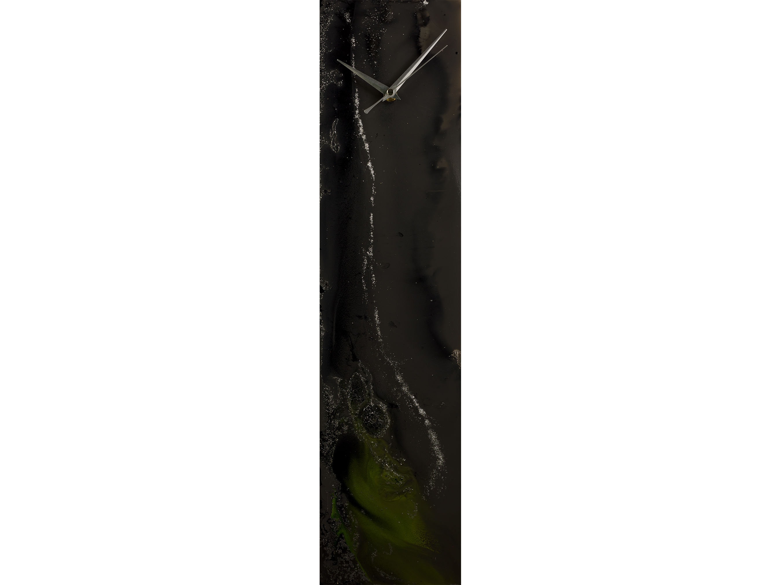Horloge Murale En Verre Argenté Et Noir, Horloge Industrielle, Cadeau Unique Pour Lui, Décoration D'intérieur De Luxe Gris Anthracite, Art Mural