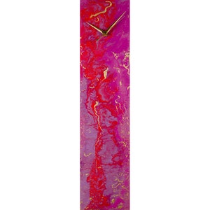 Modern Clock | Purple Wall Decor | Modern Wall Clock | Purple Clock | Glass Wall Art | Glass Decor | Abstract Decor | Modern Home Decor
