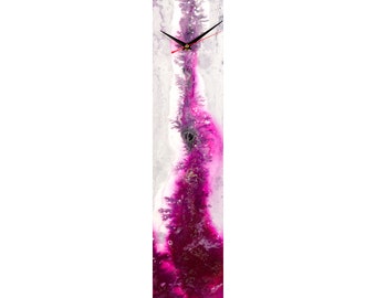 Abstract Clock Purple Home Decor New Home Gift, Modern Wall Clock Unique Home Decor, Desktop Clock Mantle Clock for Wall, Resin Clock