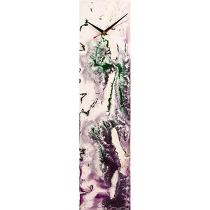 Modern Home Decor Purple Wall Clock for Kitchen or Bedside Table, Glass Clock for Wall Unique Home Decor, Housewarming Gift for New Home