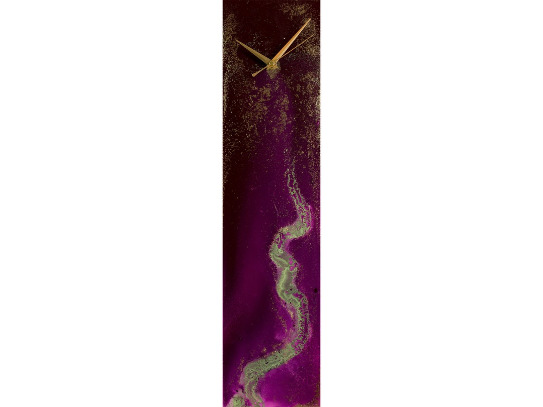Maroon Red Wall Clock | Rectangular Clock | Modern Wall Decor | Modern ...