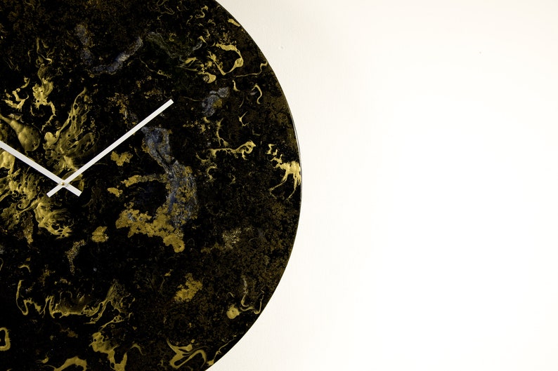 35 Extra Large Glass Wall Clock With Modern Lighting Etsy