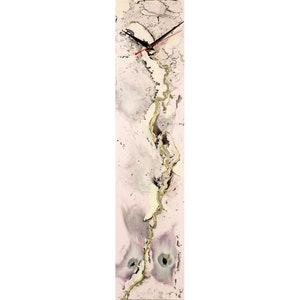 White and Pink Home Decor Modern Wall Clock for Desk, Original Abstract Home Decor Wall Clock Table Lamp with Optional lighting