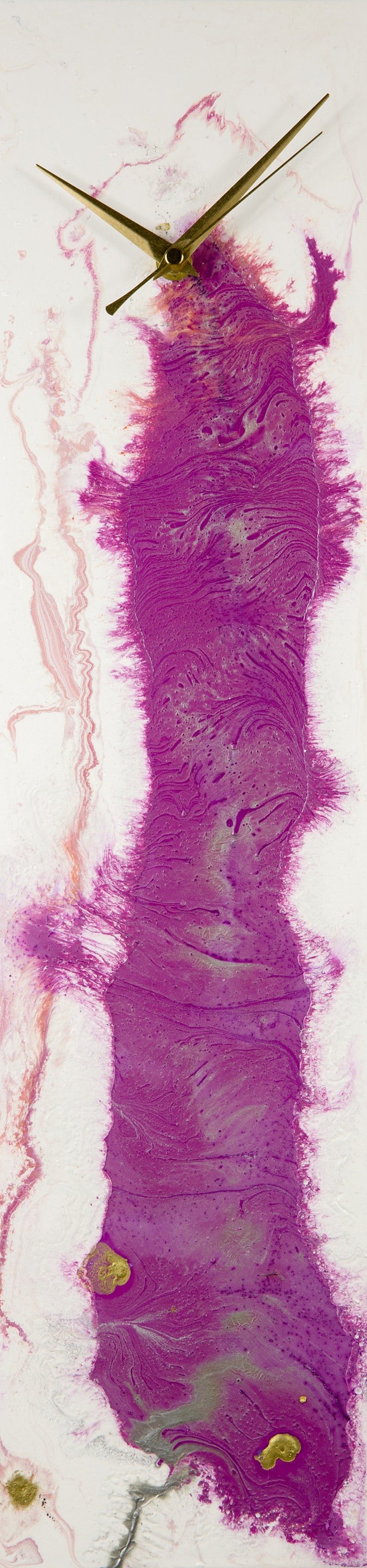 Purple and White Wall Clock Modern Home Decor Unique Silent Etsy