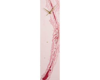 Pink Kitchen Decor, Unusual Wall Clock Unique Housewarming Present Gift for New Home, Desktop Clock with Lighting, Present for Grandma