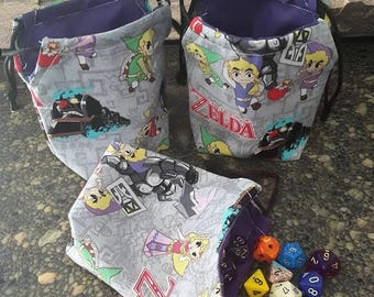 Legend of Zelda 4 Swords D&D Dice Bag/Dice Pouch/Bag of Holding