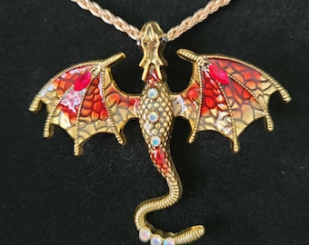 Oil Drip Dragon Pendant/Necklace