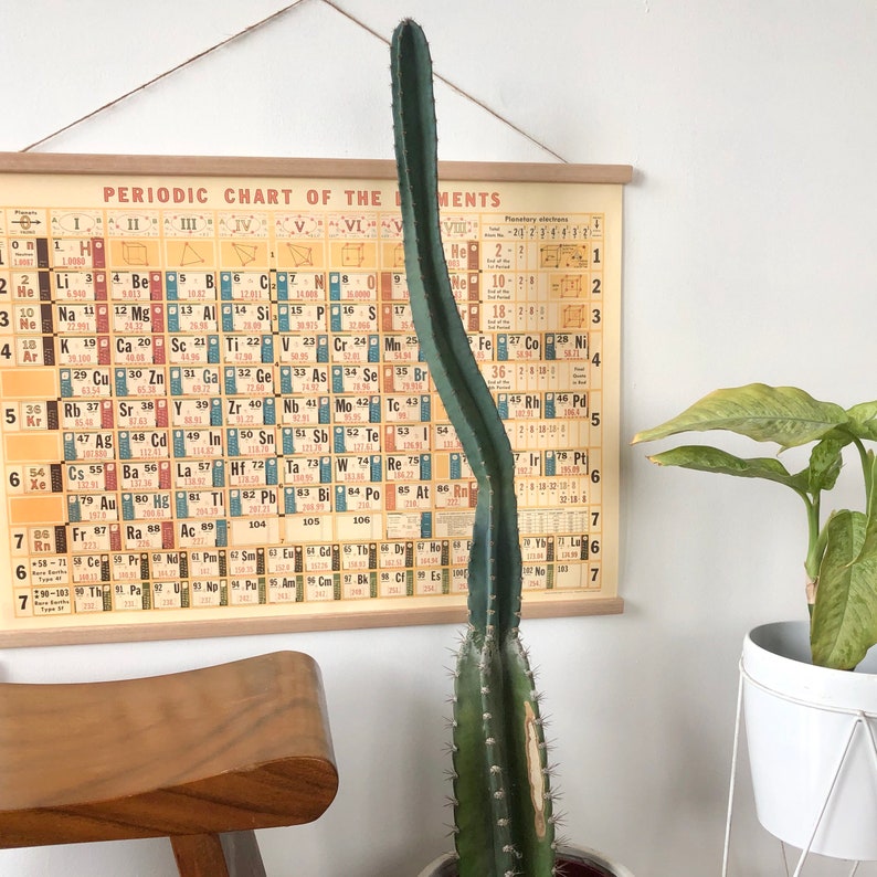 Vintage Periodic Table of Elements Chart Poster Print With Optional ...