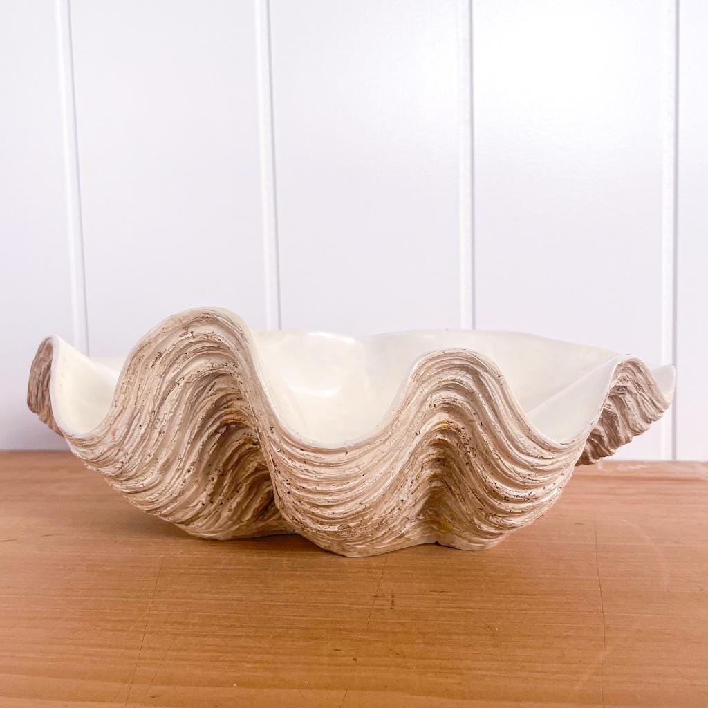 Resin Seashell Decorative Bowl For Home Decor, Large